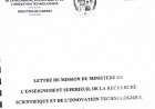 Lettre de Mission du MESRSIT 2025